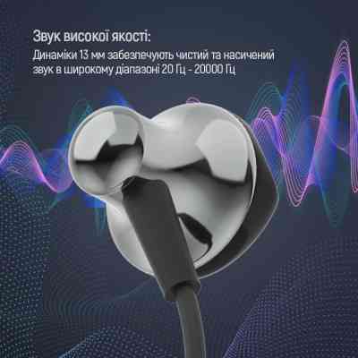 Наушники ColorWay Slim 3.5 mm Wired Earphone Blast 1 Black (CW-WD01BK) Винница
