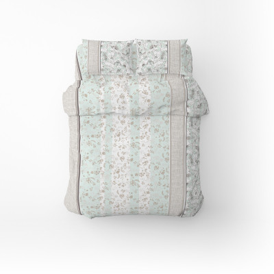 Постільна білизна Home Line Затишок капучино-ментоловий бязь полуторний (173537) Вінниця - фото 1