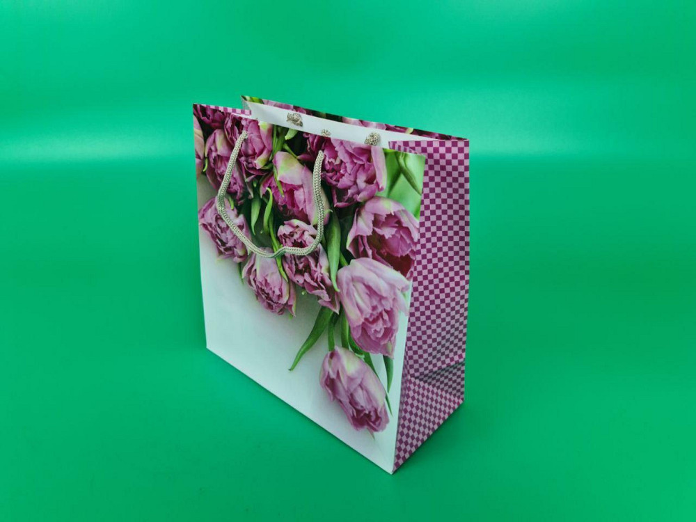 Пакет бумажный подарочный квадратный 23*24*10(артKV-083) (12 шт) Харьков - изображение 1