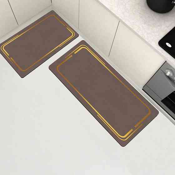 Набір діатомітових килимків для ванної та кухні Aquarius 50х80 см/50х120 см Коричневий Мармур Буча