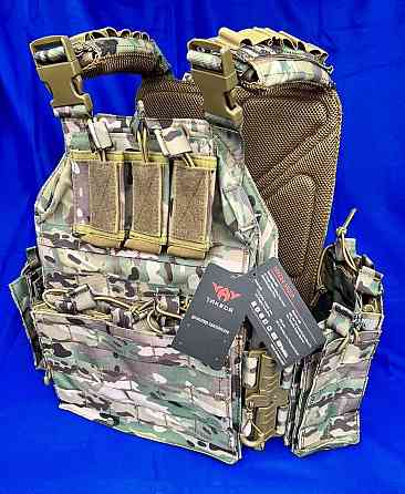 Плитоноска Yakeda (без плит) + подсумки + быстросъемная + боковые карманы под плиты (Мультикам) Винница