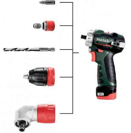 Акумуляторний безщітковий шуруповерт Metabo PowerMaxx BS BL Q : 38 Нм, кейс шуруповерт для дому (601749500) Київ
