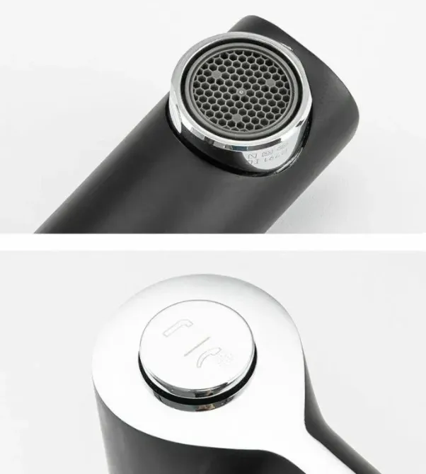 Змішувач на борт ванни GAPPO G1103-6 чорний/хром Київ - фото 4