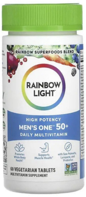Вітаміни та мінерали для чоловіків 50+ Rainbow Light  Men's One 50+ 60 таб Київ - фото 1