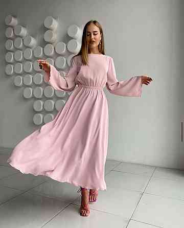 Женское романтическое платье с открытой спиной Пудра Одесса