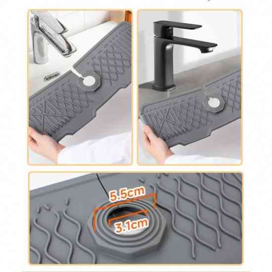 Силіконовий килимок під кран для зливу води в раковину 36*14 см Вінниця