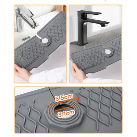 Силиконовый коврик под кран для слива воды в раковину 36*14 см Винница - изображение 5