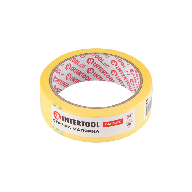 Стрічка малярна 30мм, 20м, жовта INTERTOOL DM-3020 Київ - фото 2