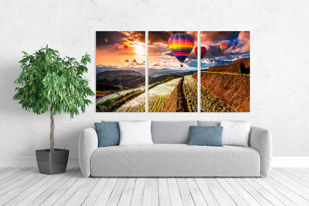 Модульная картина в гостиную / спальню  Повітряна куля    ART-248_3A 100х150 см Киев - изображение 2