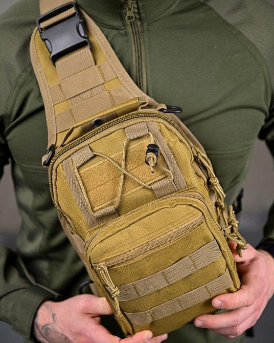 Тактична сумка нагрудна triada кайот Одеса - фото 9