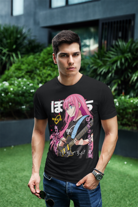 Футболка аниме Аниме Каваии Фуннй Хитори оверсайз (S/M/L) Черний AnimeJ0679 Днепр - изображение 4