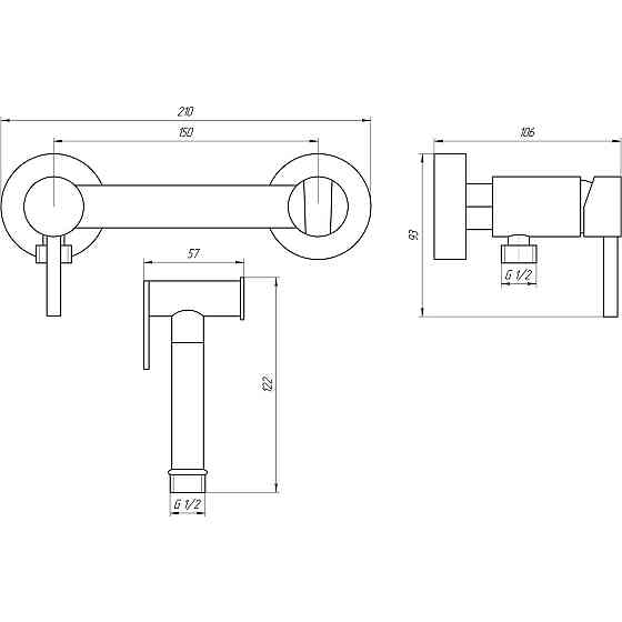 Змішувач гігієнічний Globus Lux GLN-6CR-106MIX (000022015) Київ