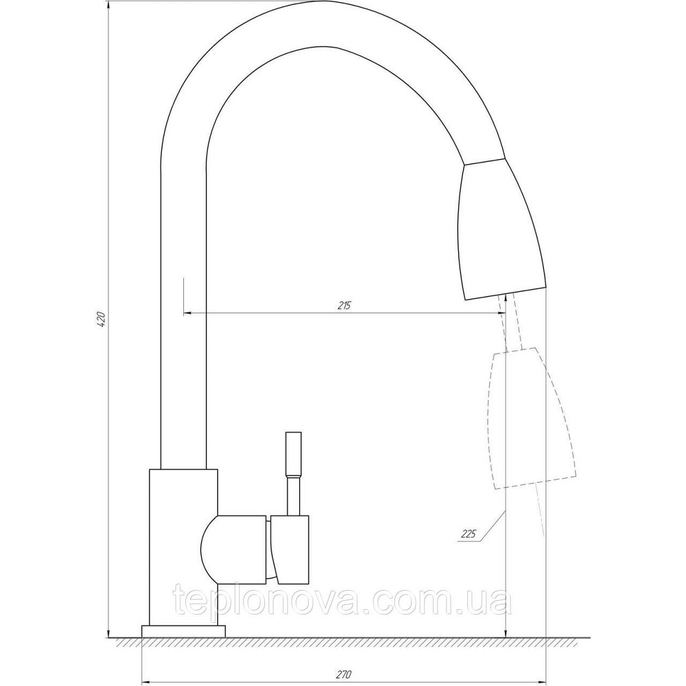 Смеситель для кухни Globus Lux ALPEN SBT1-2031 Черновцы - изображение 4