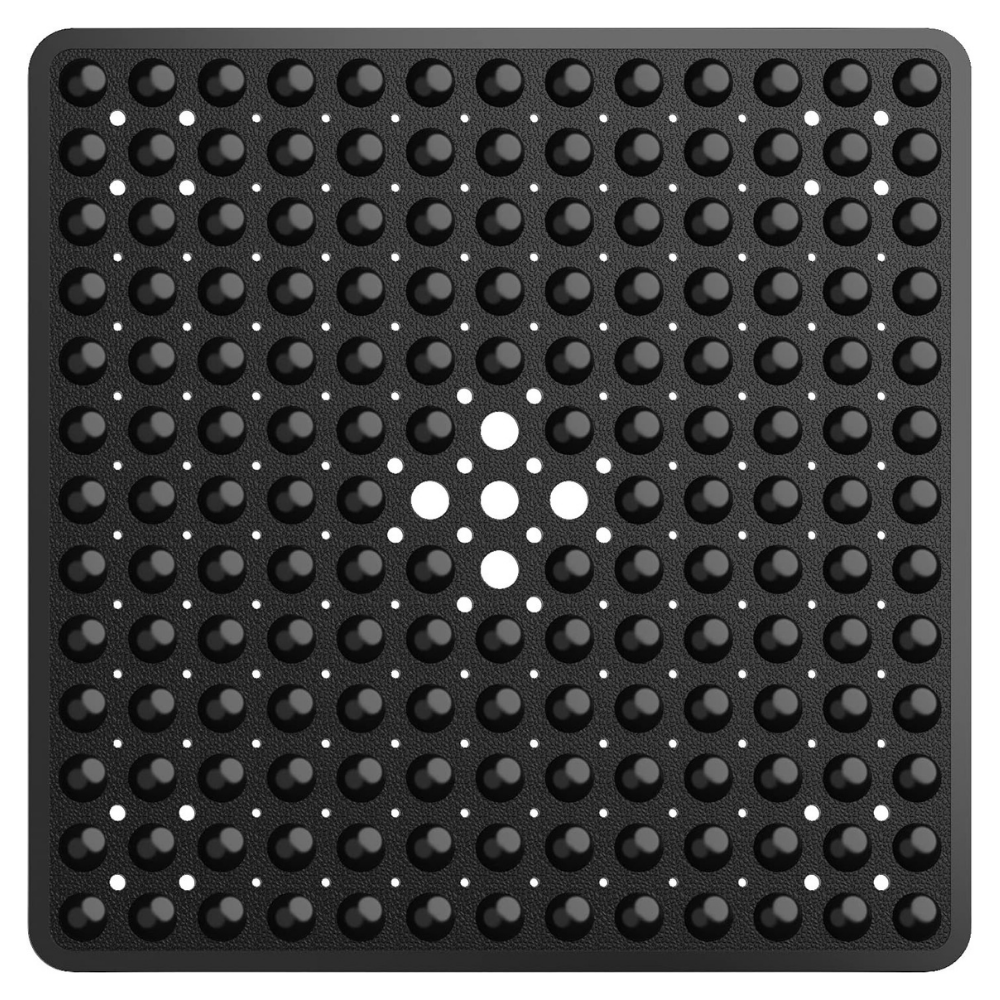 Коврик для ванной комнаты и душа, силиконовый, антискользящий Bathlux 53х53 см на присосках,чёрный Каменец-Подольский - изображение 7