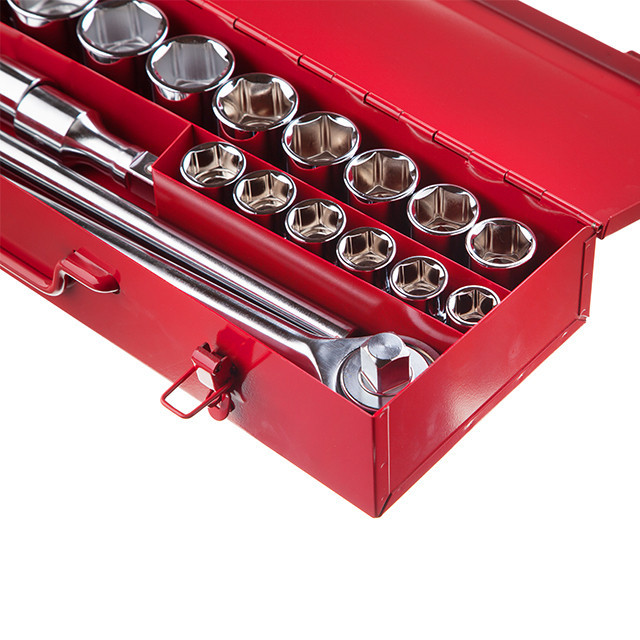 Набір інструментів INTERTOOL ET-6024 3/4 ", 20од (гол.19-50мм) металевий кейс - Надміцний набір Львів - фото 5