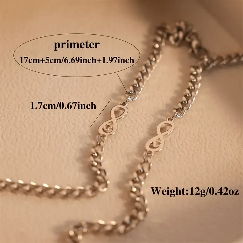 Парні браслети «Нескінченність» – набір 2 шт, сріблясті Київ - фото 5