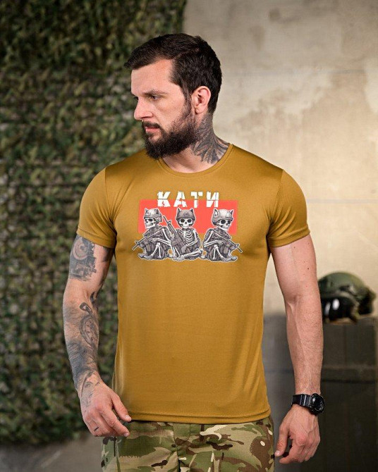 Тактическая потоотводящая футболка КАТИ койот ПП4667 Одесса - изображение 1