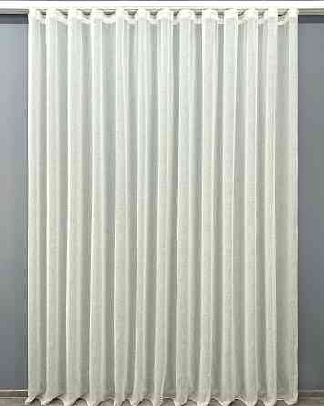 Тюль VR-Textil 2042т Лен Шлифованный однотонный с отблеском Кремовый 400х270 см (42-1157) Киев