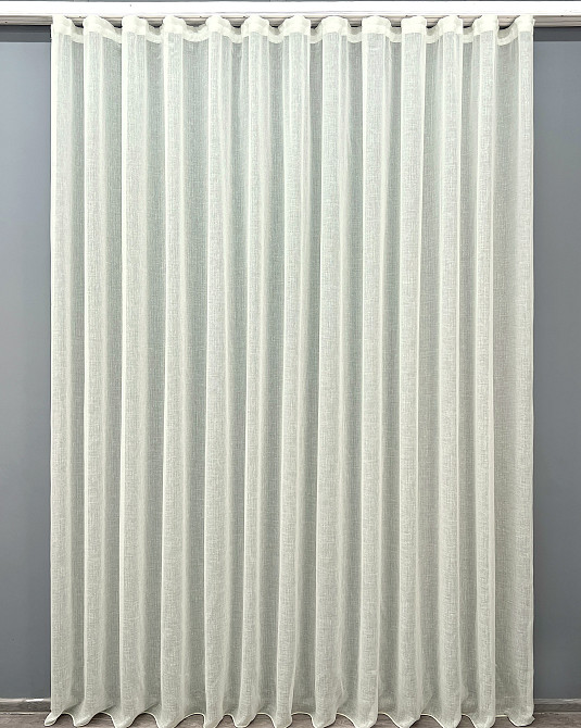 Тюль VR-Textil 2042т Льон Шліфований однотонний з відблиском Кремовий 400х270 см (42-1157) Київ - фото 2