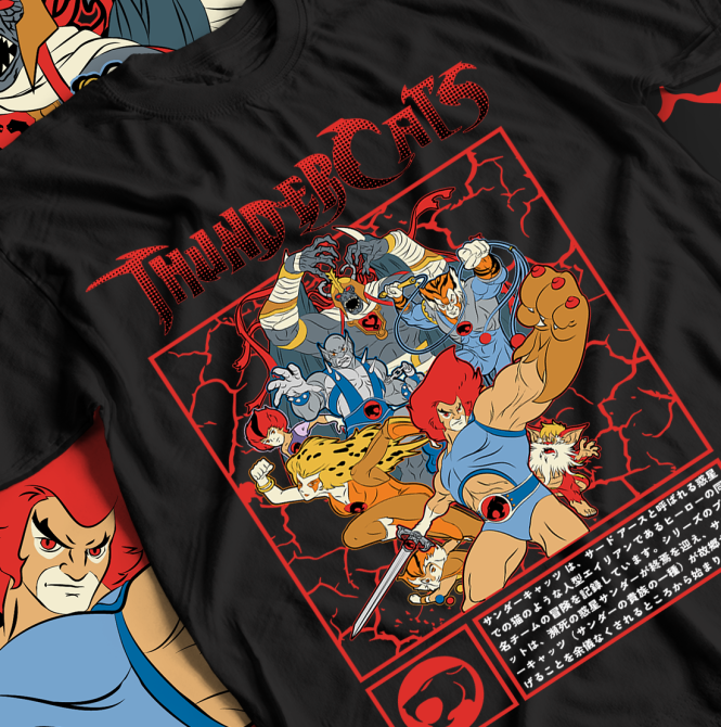 Футболка з аніме принтом Тхундеркатс Аніме Вінтаге Ретро оверсайз (S/M/L) Чорний AnimeJ0583 Дніпро - фото 1