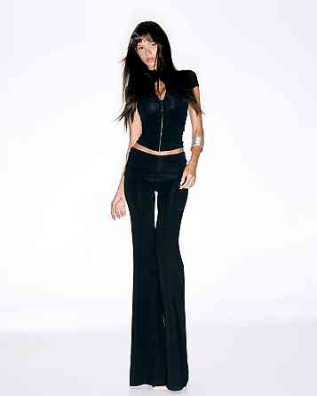 Жіночий стильний привабливий кроп-топ із якісного крепдайвінгу Чорний, 42/44 Одеса