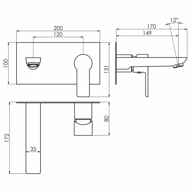 Змішувач прихованого монтажу для раковини IMPRESE ORLIK хром Київ - фото 2