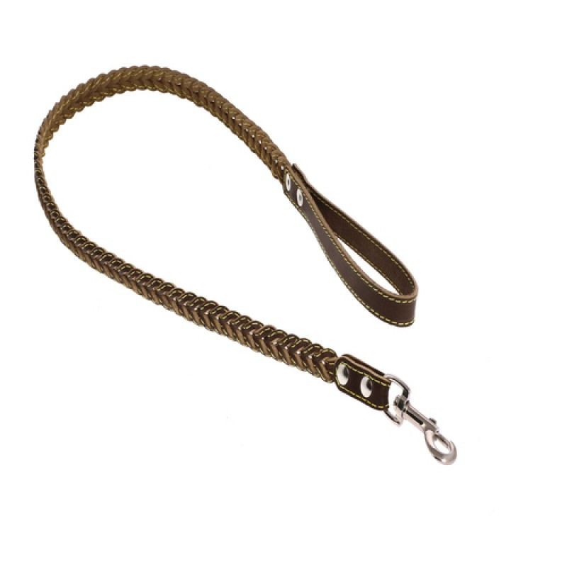 774 Повідець 20мм "КЛАСИК" шкіряний плетіння "КОСА" (1.15 м) Вінниця - фото 1