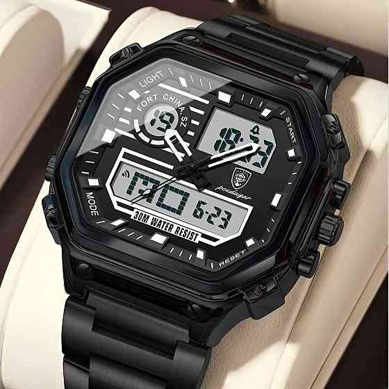 Часы мужские тактические научные Poedagar Dual Black Винница