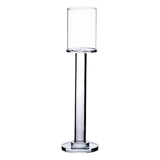 Декоративный стеклянный подсвечник на ножке 31 см Киев