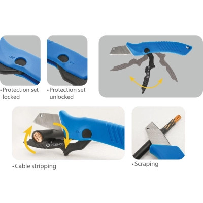 Ніж монтажний KING TONY для кабелів, зі змінним лезом (7935-08) Вінниця - фото 2