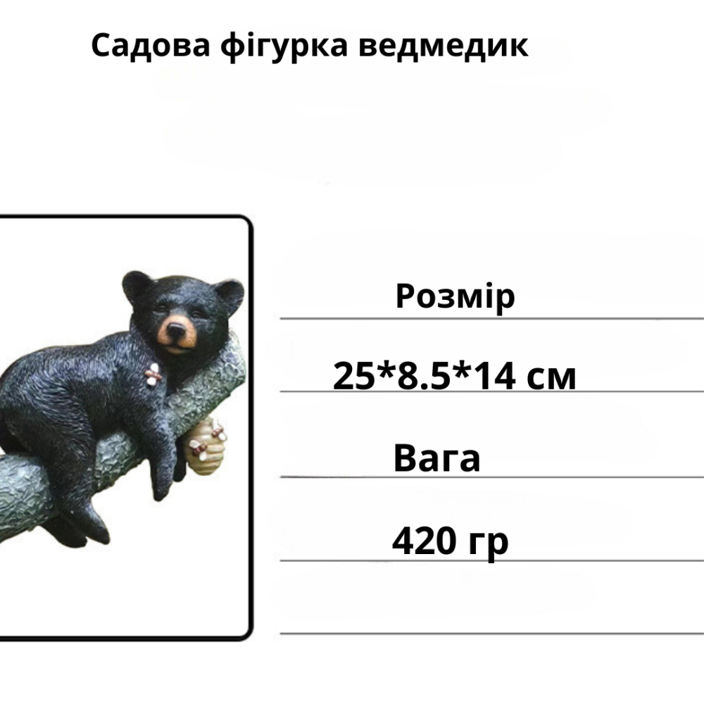 Садовая фигура Медвежонок. Подвесная, для дачного участка, сада, палисадника, ландшафта, иньерьера Одесса - изображение 5