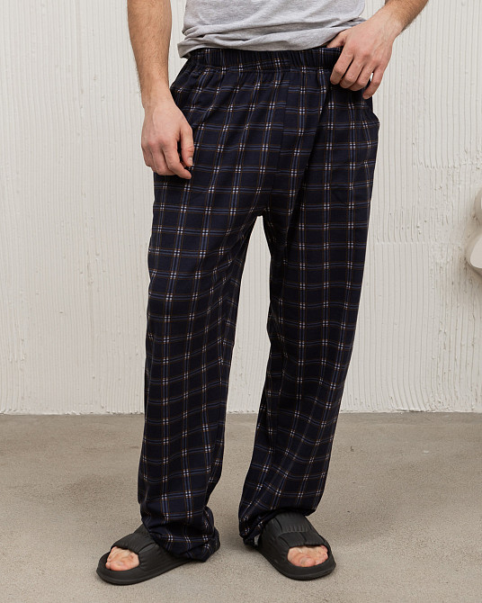 Чоловічі піжамні штани — темно-сині картаті Tom John 2001Ш XL Київ - фото 4