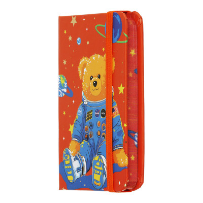 Книга записная ZiBi Bear A7 в клеточку твердая обложка на резинке 80 листов, оранжевая (ZB.117103) Винница - изображение 2