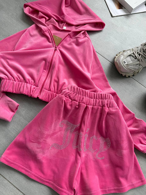 Женский стильный повседневный велюровый костюм Розовый, 44/46 Одесса - изображение 4