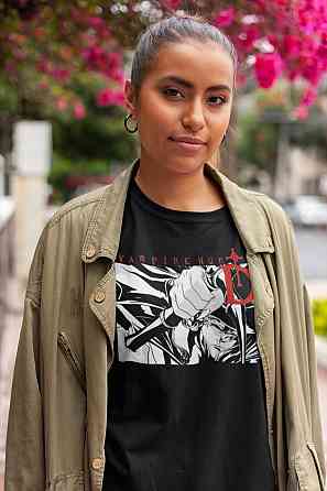 Футболка з аніме принтом Вампіре Хунтер Д Блоодлуст оверсайз (S/M/L) Чорний AnimeJ0341 Дніпро