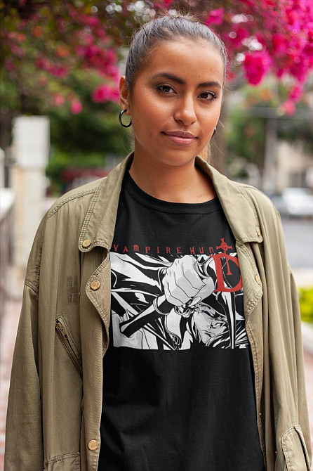 Футболка з аніме принтом Вампіре Хунтер Д Блоодлуст оверсайз (S/M/L) Чорний AnimeJ0341 Дніпро - фото 3