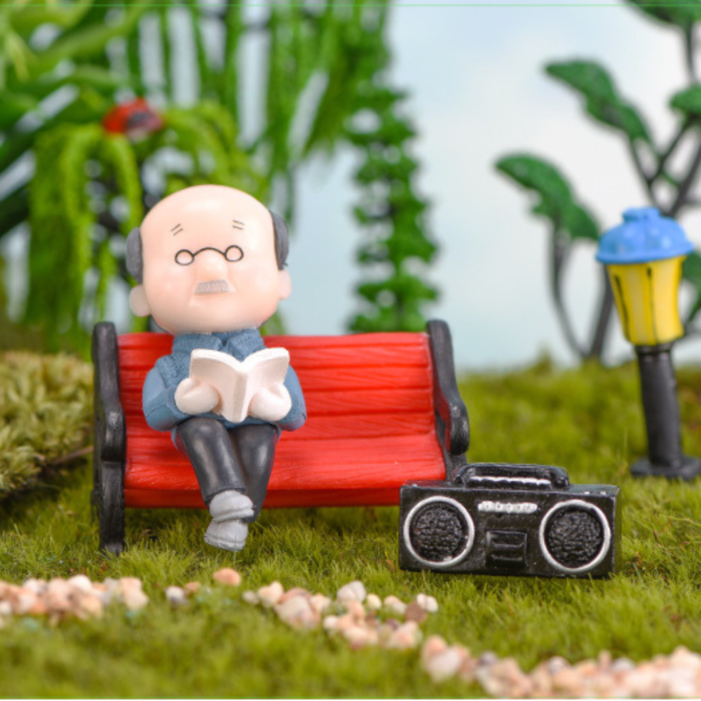Декоративные фигурки Дедушка с бабушкой на лавочке для флораиума, микроландшафта, мини-сада, миниатюры, вазона Одесса - изображение 5