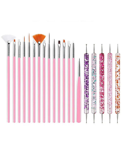 Набор кистей для маникюра и педикюра профессиональный набор для нейл-арта 31 шт Каменец-Подольский - изображение 8