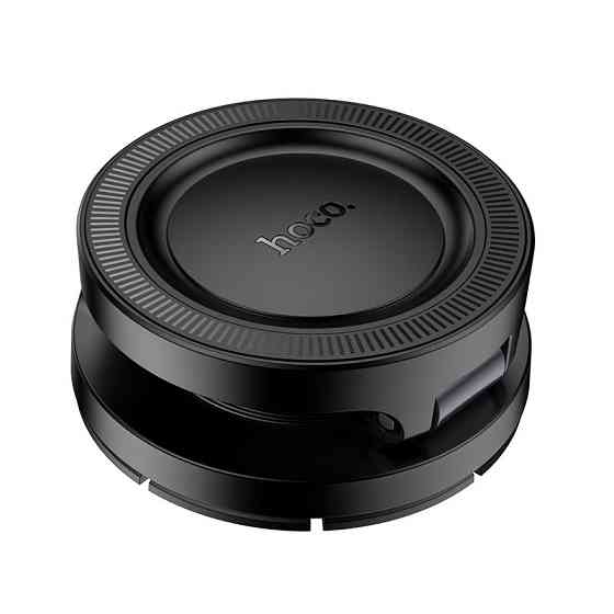 Автотримач для телефона HOCO H61 Show folding ring magnetic car holder (dashboard) Black Metal Gray Одеса