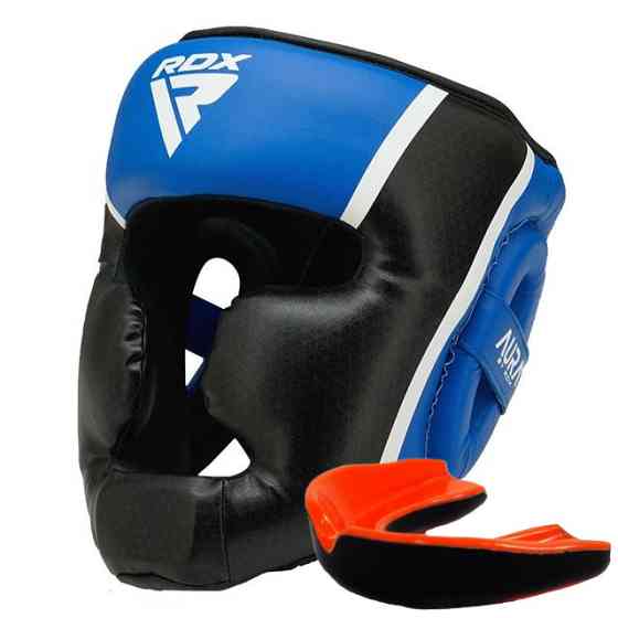 Боксерський шолом RDX AURA PLUS T-17 Blue/Black S (капа у комплекті) Каменское