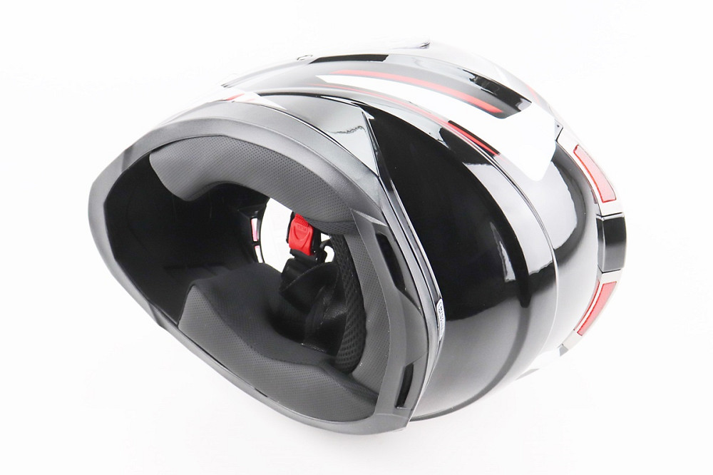 Шолом інтеграл, закритий BLD-M62 М (57-58см), ЧОРНИЙ/БІЛО-ЧЕРВОНИЙ Киев - изображение 2