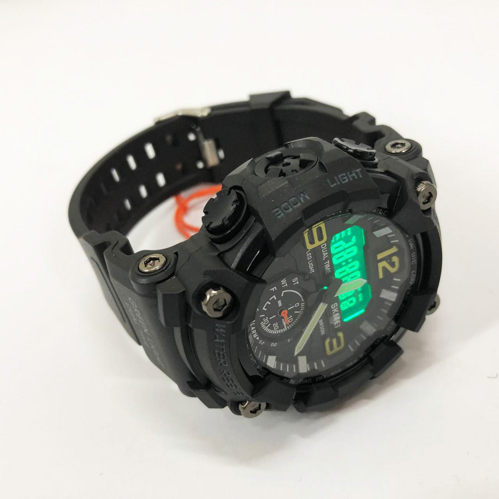 Часы спортивные спорт SKMEI 1965BK BLACK, Тактические часы для зсу для походов RM-73 Львов - изображение 10