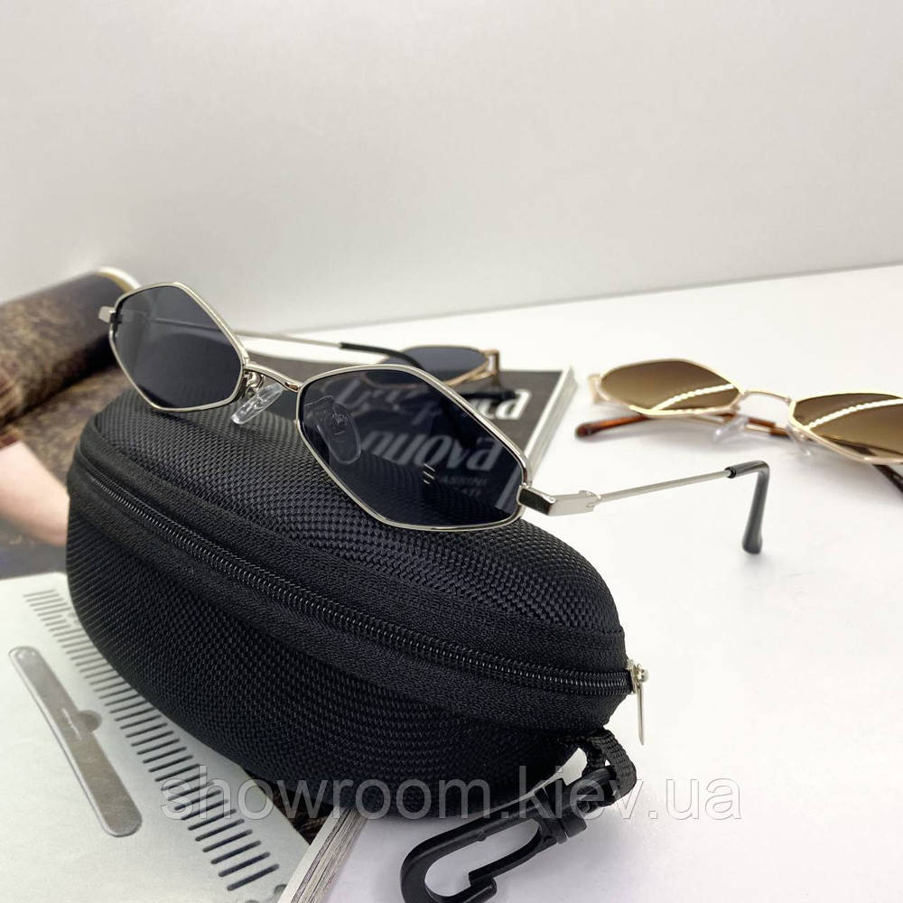 Жіночі модні сонцезахисні окуляри Elegance (002) silver Київ - фото 1