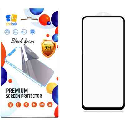 Стекло защитное Drobak Poco X5 5G (Black) (535310) (535310) Винница