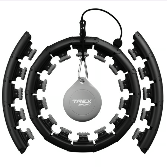 Хулахуп Trex Sport TX-010CHH масажний з обважнювачем чорний Киев - изображение 1