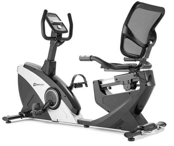 Горизонтальний велотренажер Hop-Sport HS-070L Helix сріблястий iConsole+ Київ