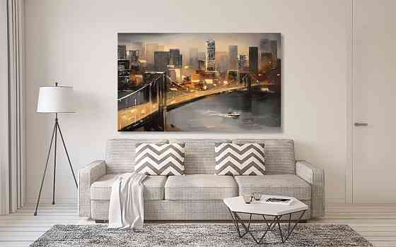 Картина холст в гостиную / спальню  Бруклінський міст   MLP_188 Киев
