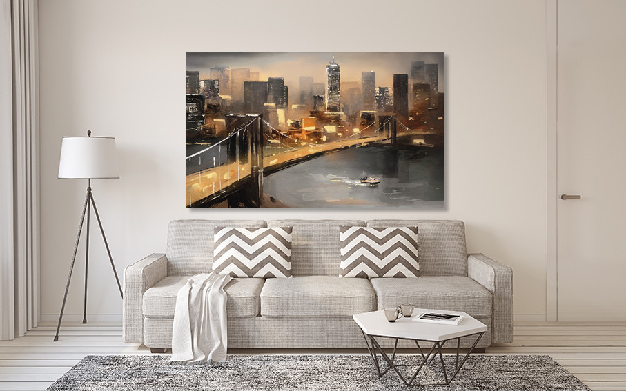 Картина холст в гостиную / спальню  Бруклінський міст   MLP_188 Киев - изображение 2