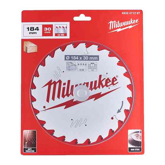 Диск пиляльний PFTE THIN KERF MILWAUKEE, O184х30х1,6мм, 24 зуб. Одеса