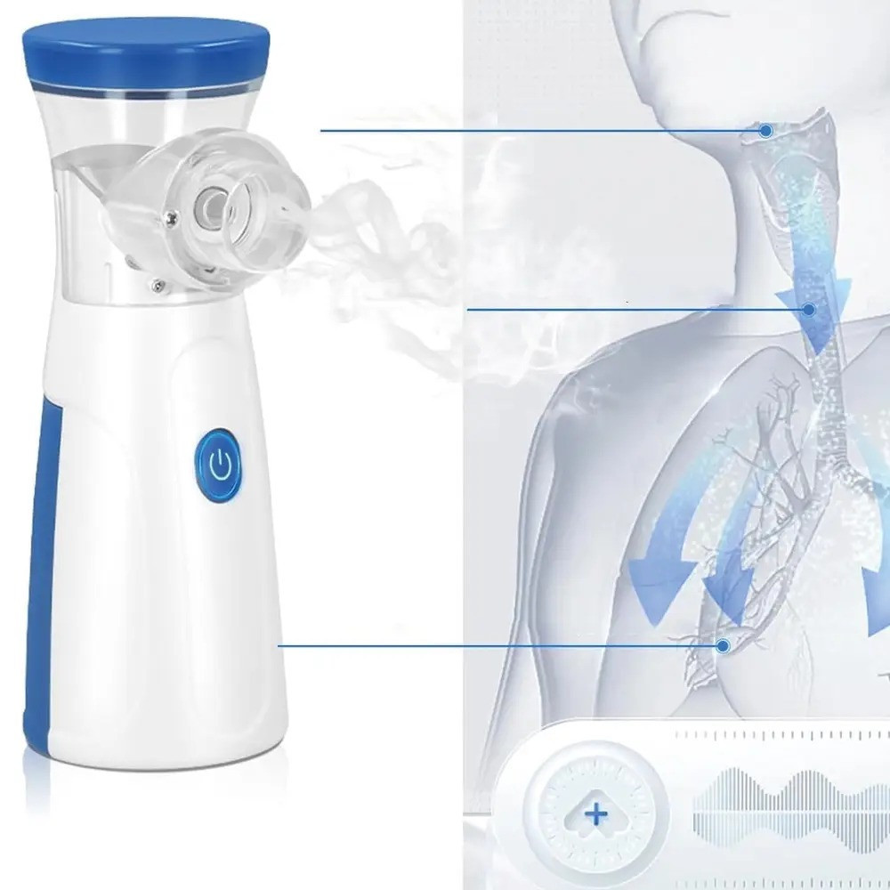 Портативний небулайзер з 2 масками від USB, LY-565 / Інгалятор небулайзер від кашлю / Ручний інгалятор для дітей Київ - фото 7